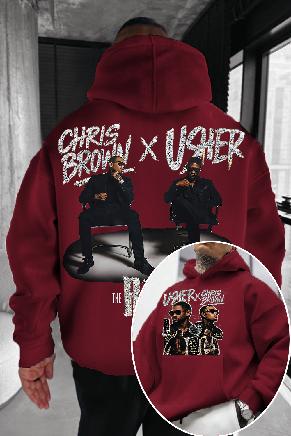Chrisbrown & Usher Men Hoodie