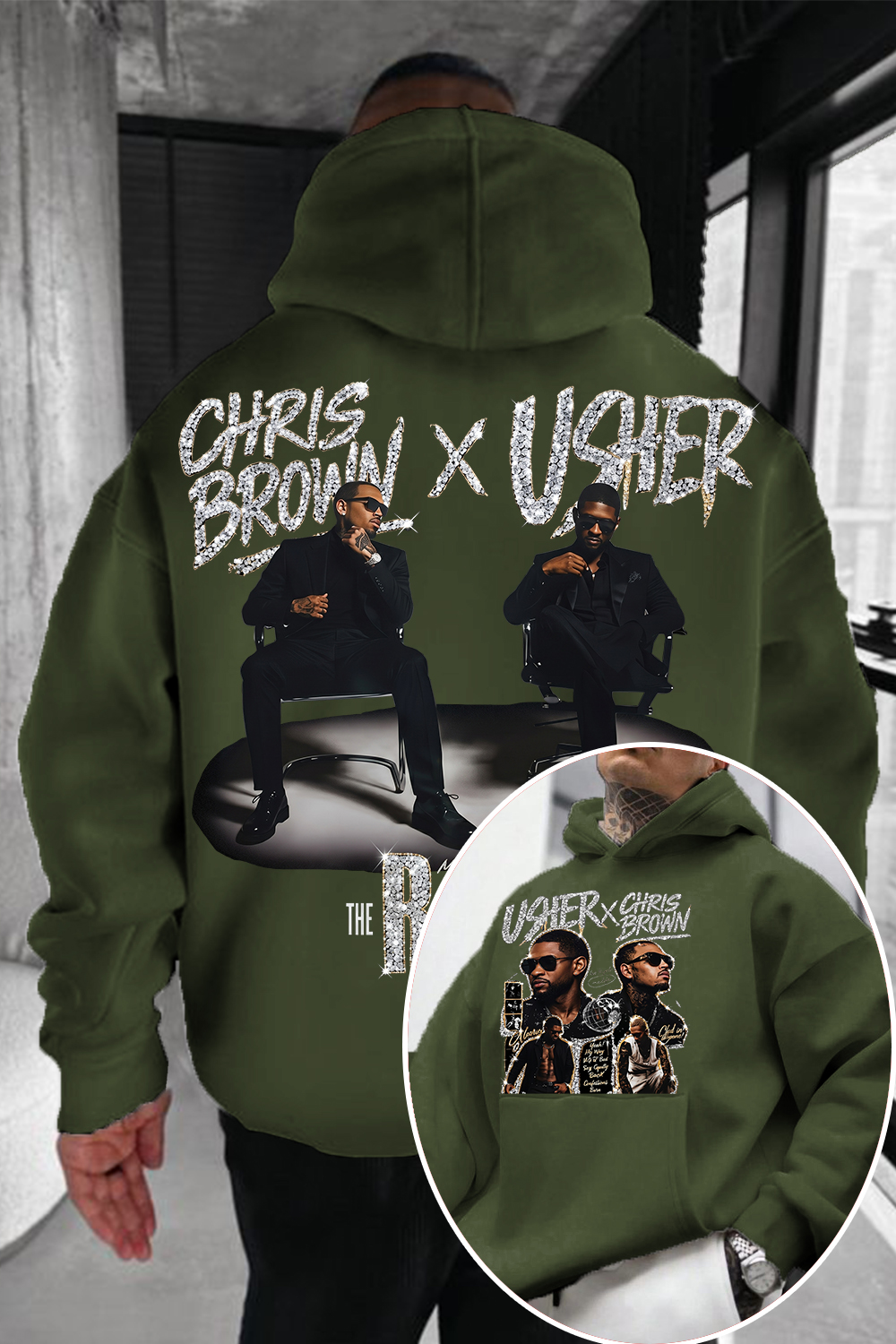Chrisbrown & Usher Men Hoodie