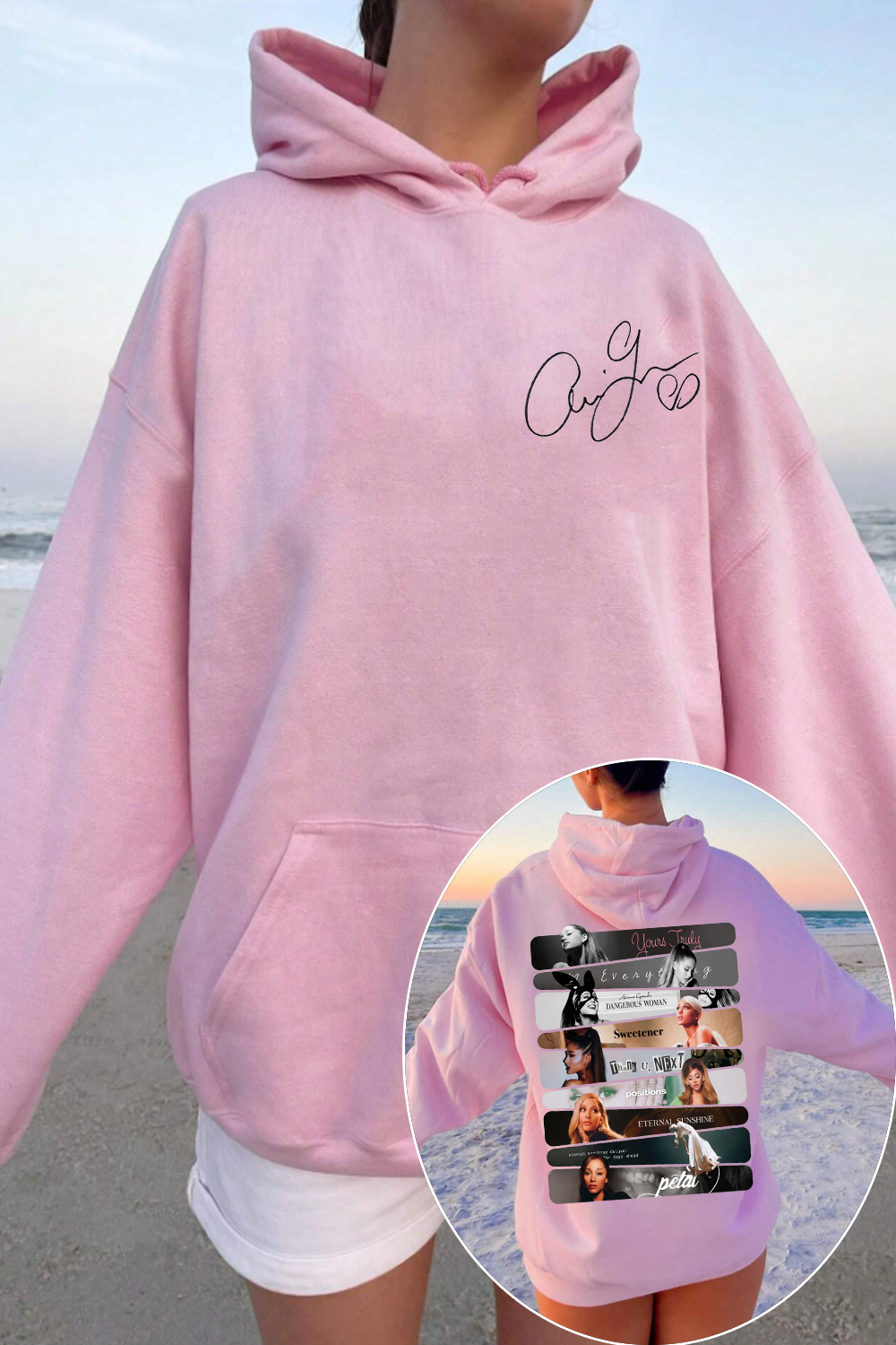 Ariana Grande 2-Sided Printed Hoodie
