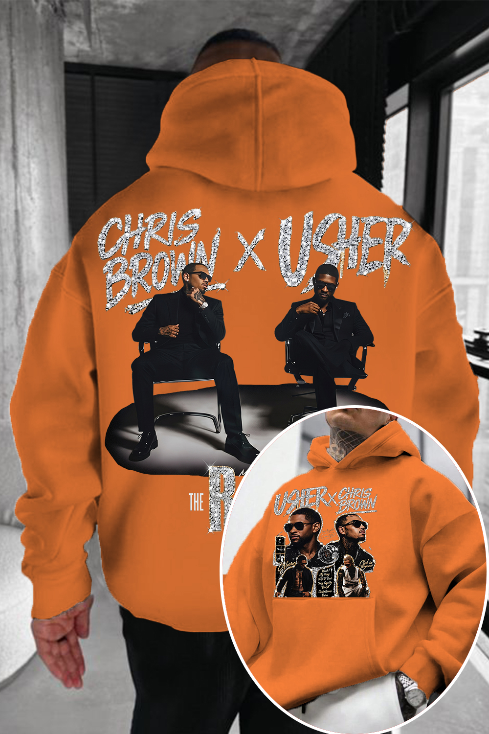 Chrisbrown & Usher Men Hoodie