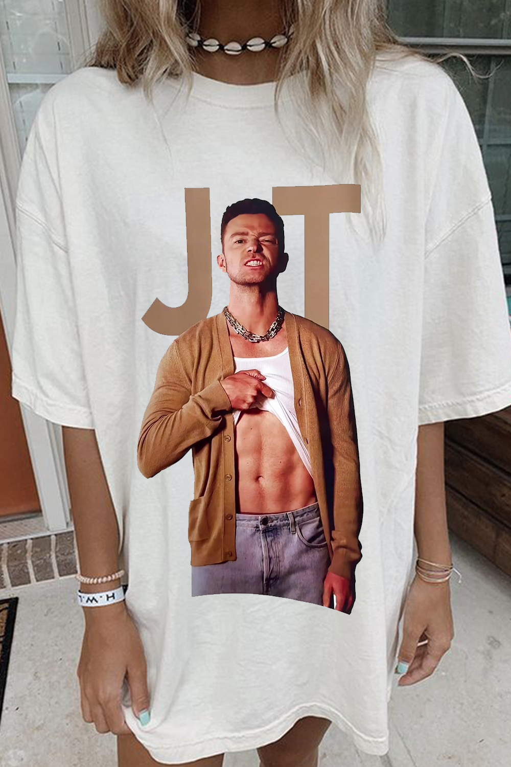 justintimberlake short sleeve loose T-shirt