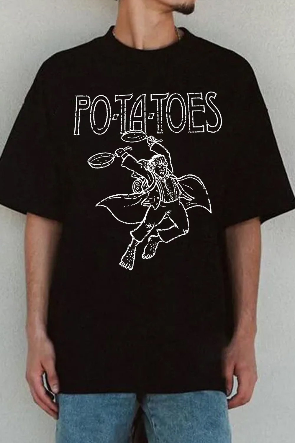 Lord of the Rings Printed Round Neck Men's Short Sleeve T-Shirt