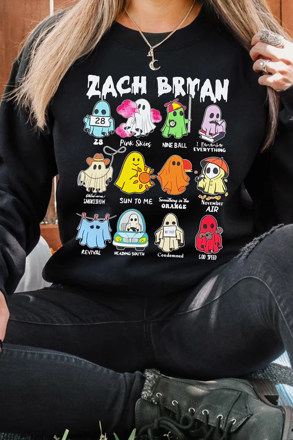 Zach Bryan long-sleeved sweatshirt