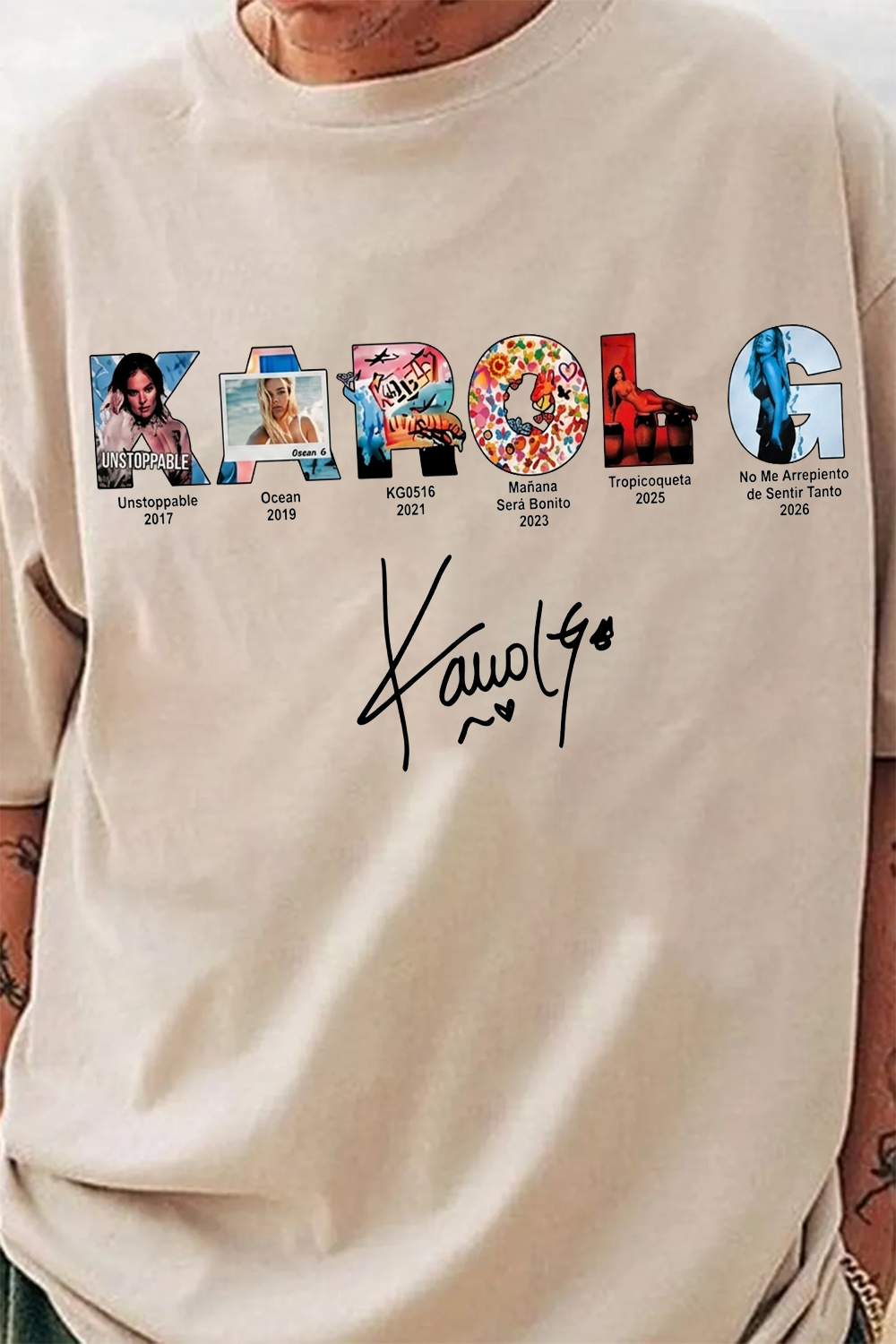 Karol G Album Cover Collage Men's T-Shirt