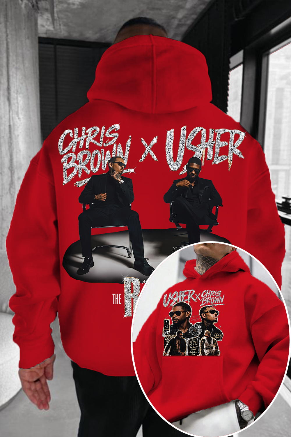 Chrisbrown & Usher Men Hoodie