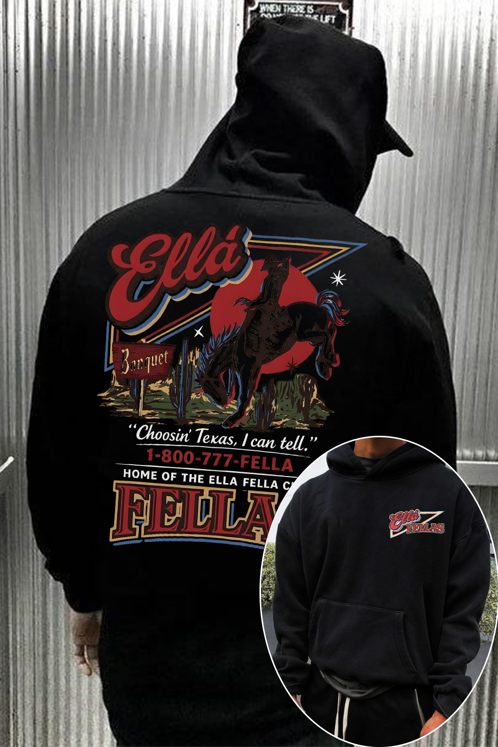 Ella Fella Club 2-Sided Hoodie