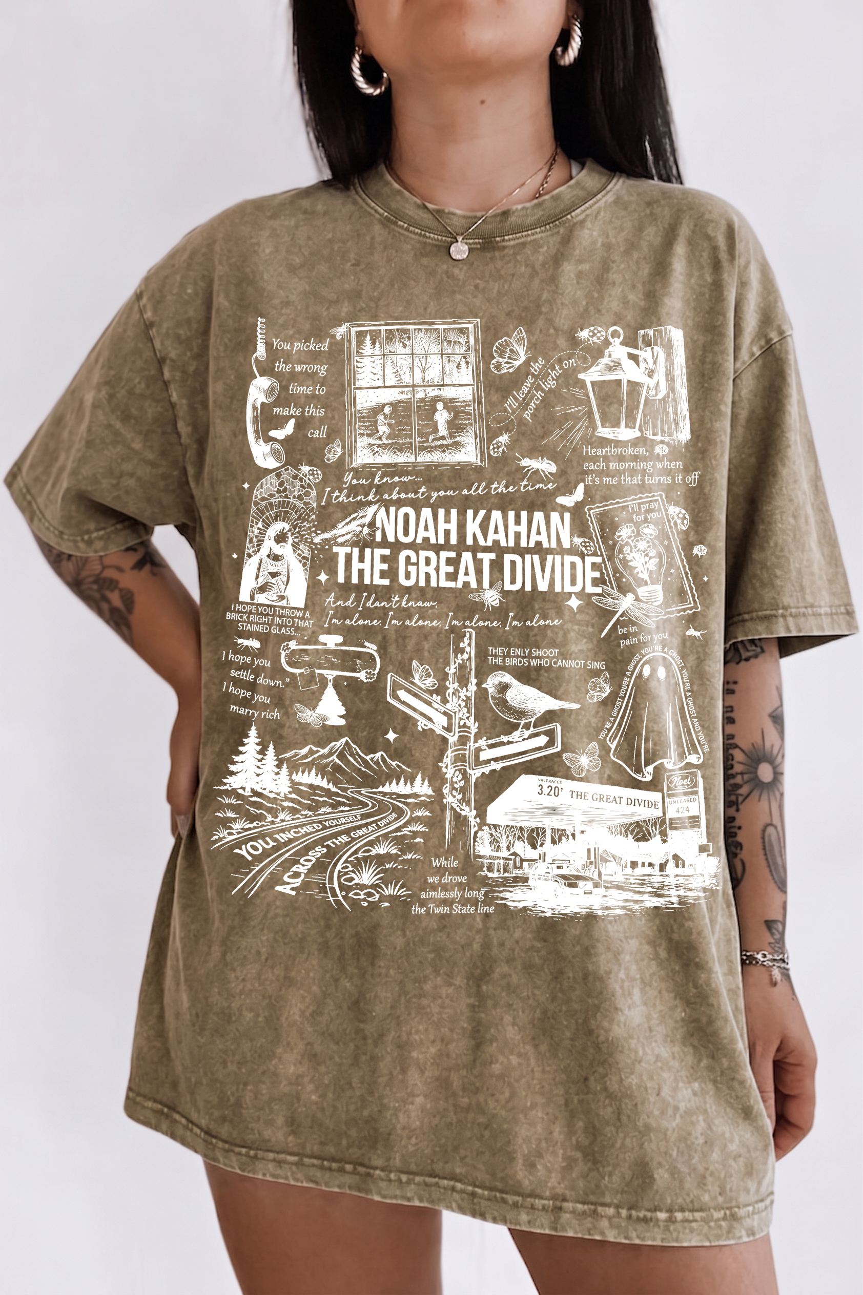 NK The Great Divide Washed Cotton Women T-Shirt