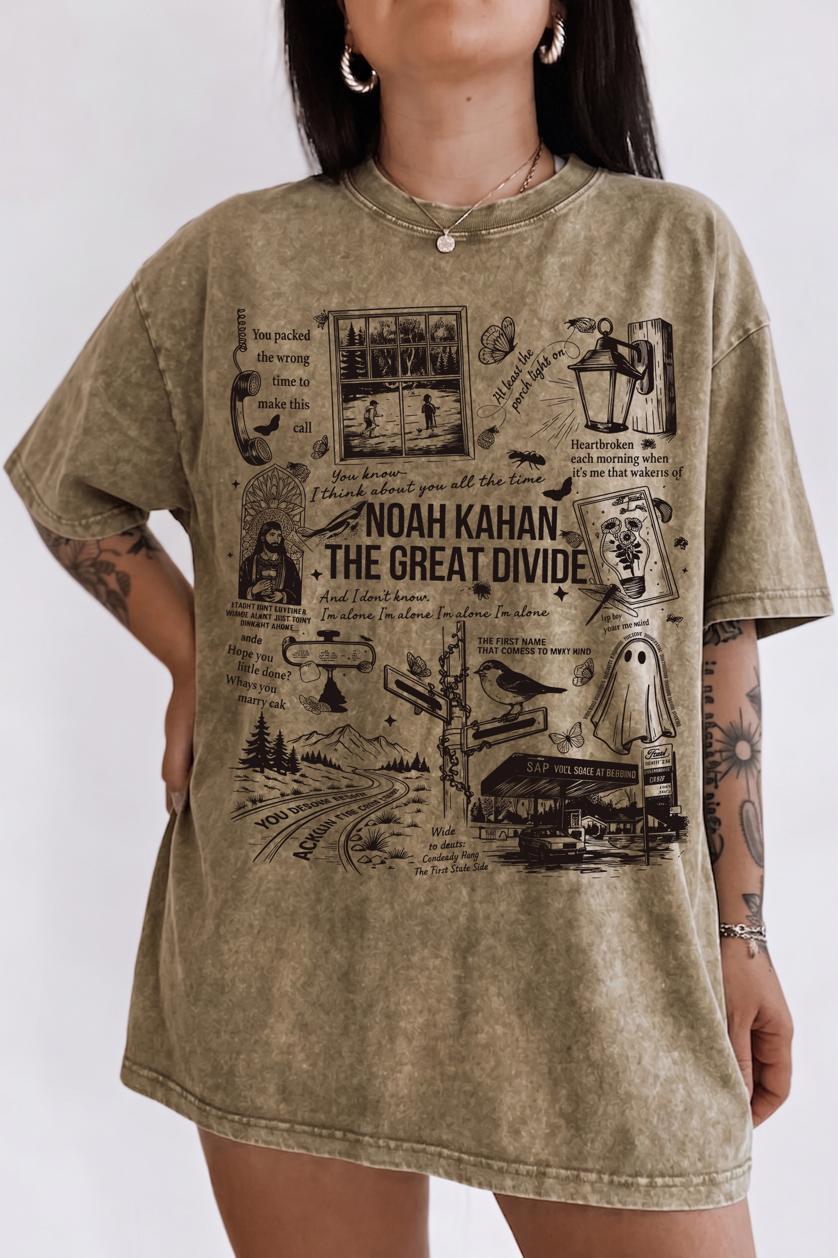 NK The Great Divide Washed Cotton Women T-Shirt