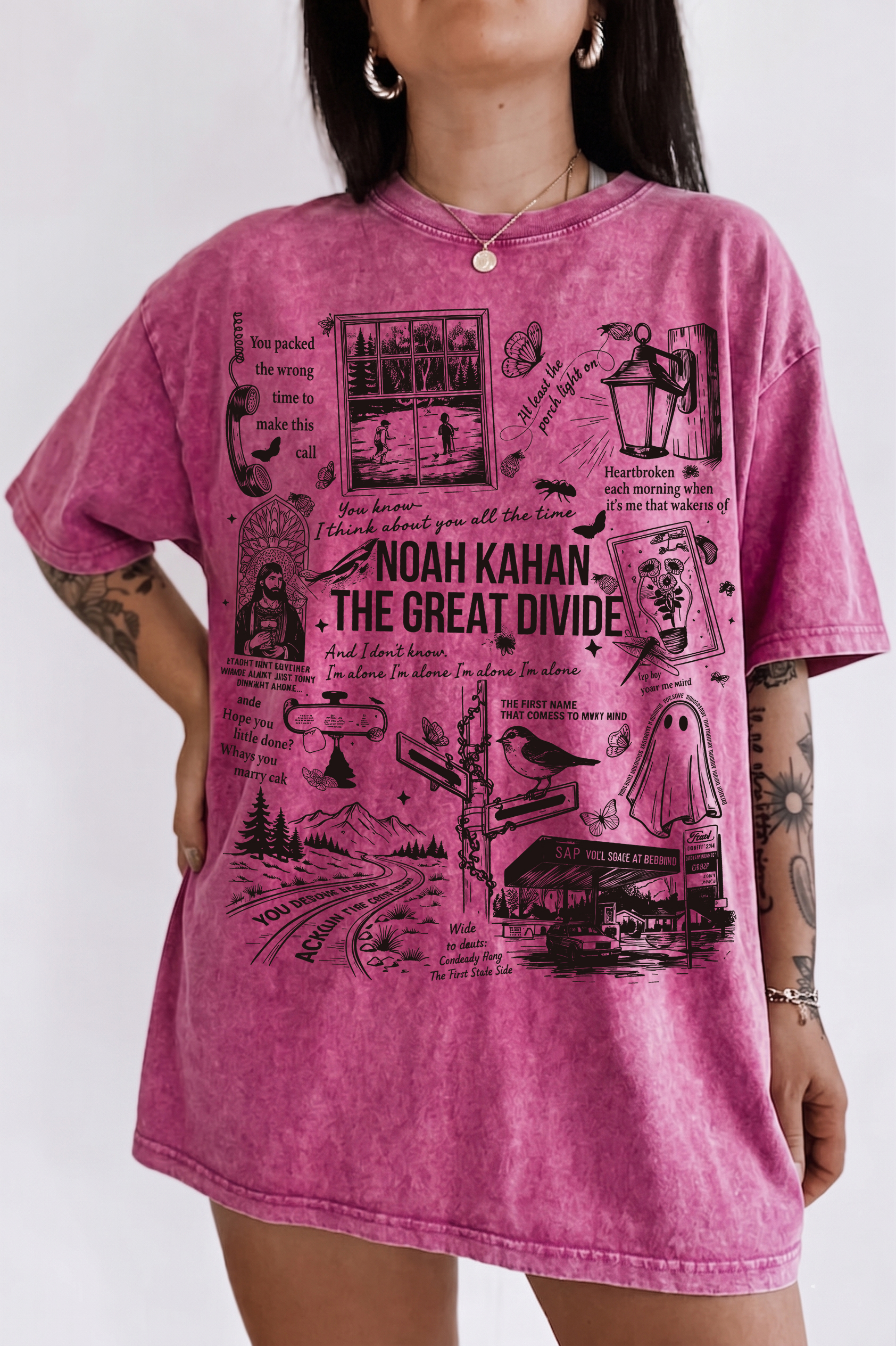 NK The Great Divide Washed Cotton Women T-Shirt