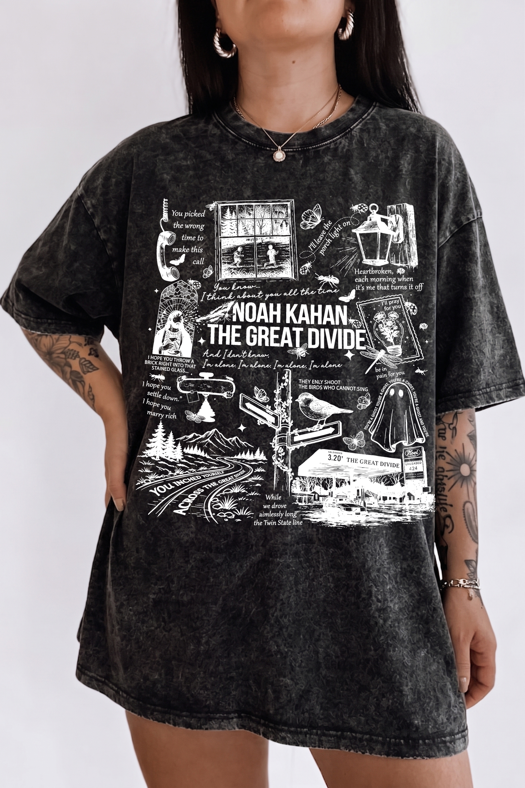 NK The Great Divide Washed Cotton Women T-Shirt