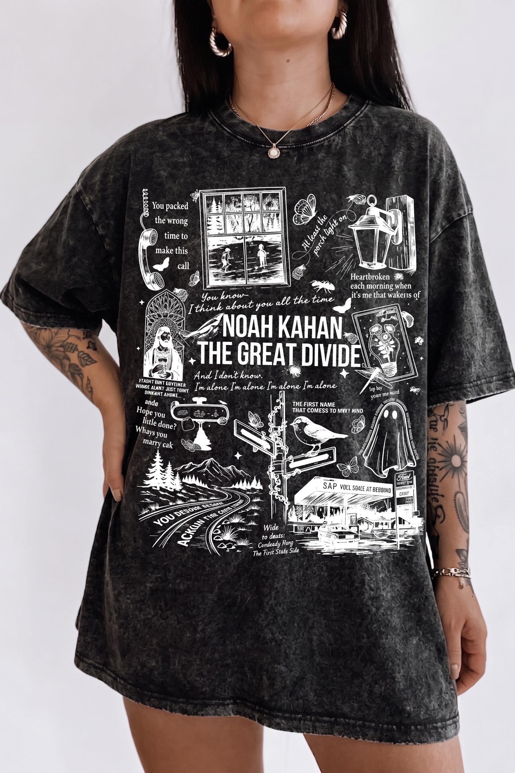 NK The Great Divide Washed Cotton Women T-Shirt