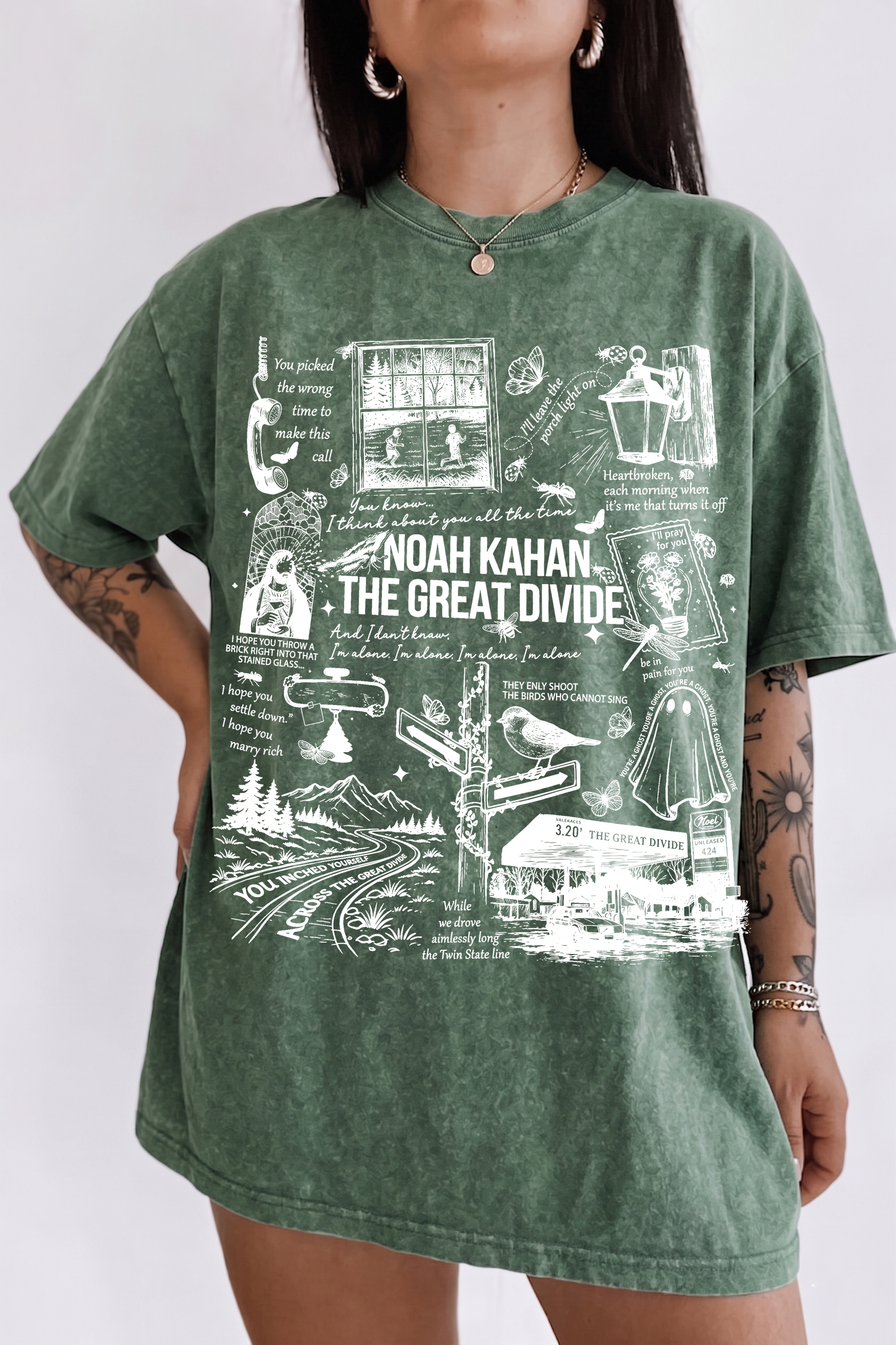 NK The Great Divide Washed Cotton Women T-Shirt