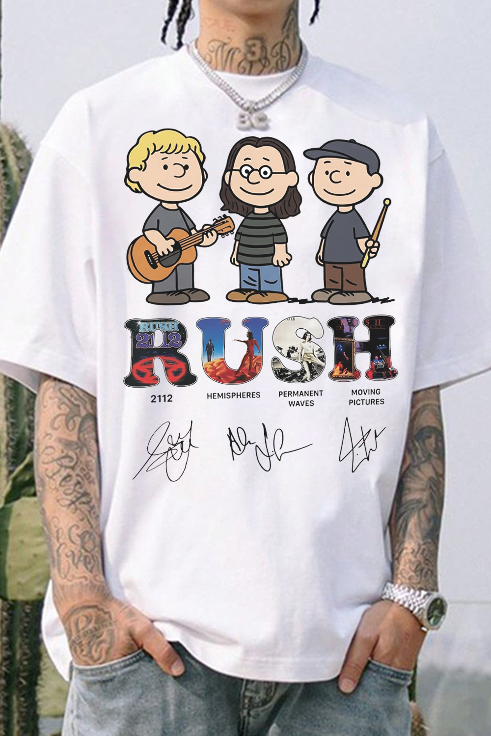 Rush Band Peanuts Style Tee