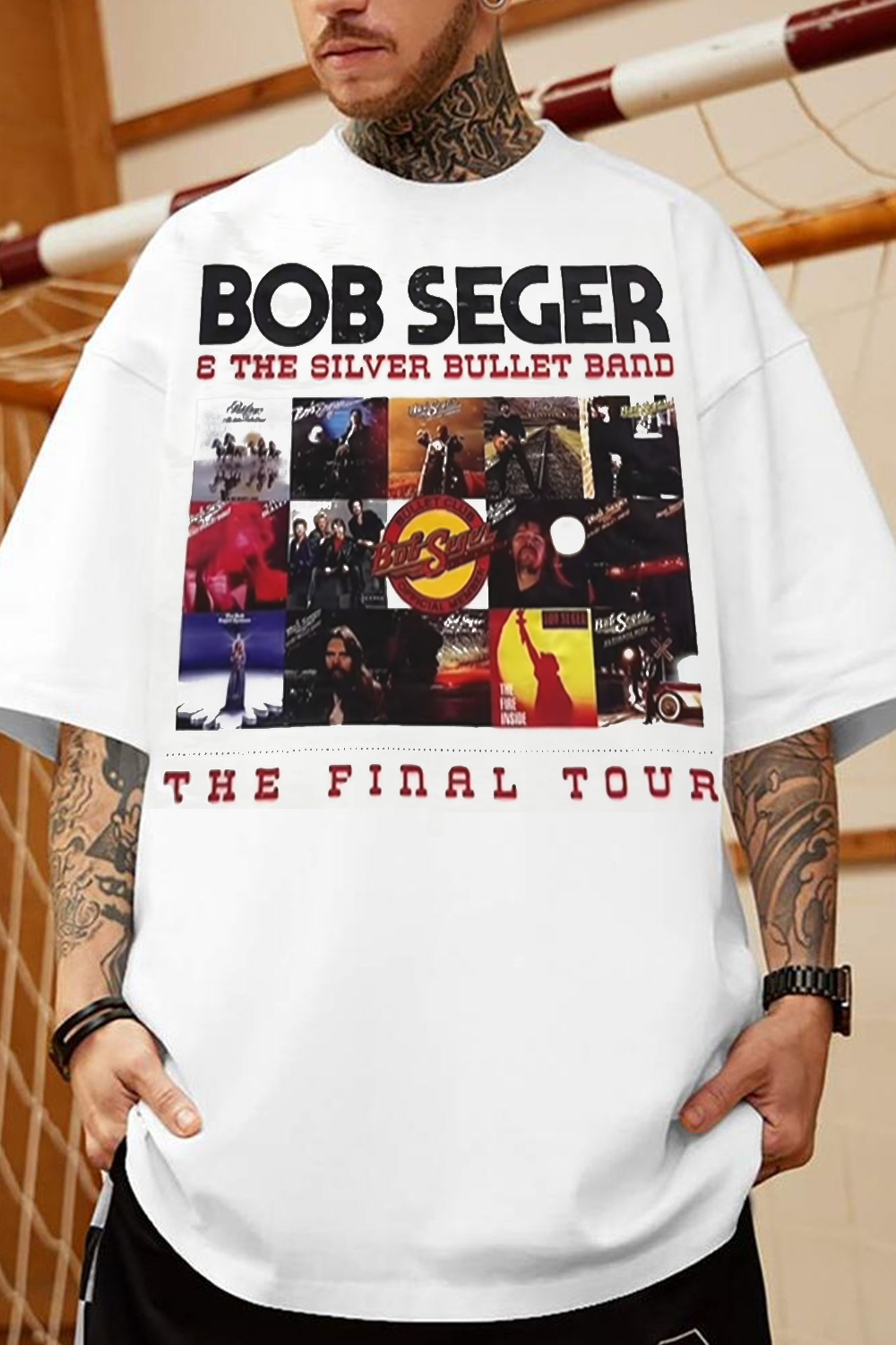Bob Seger The Final Tour Album Collage T-Shirt