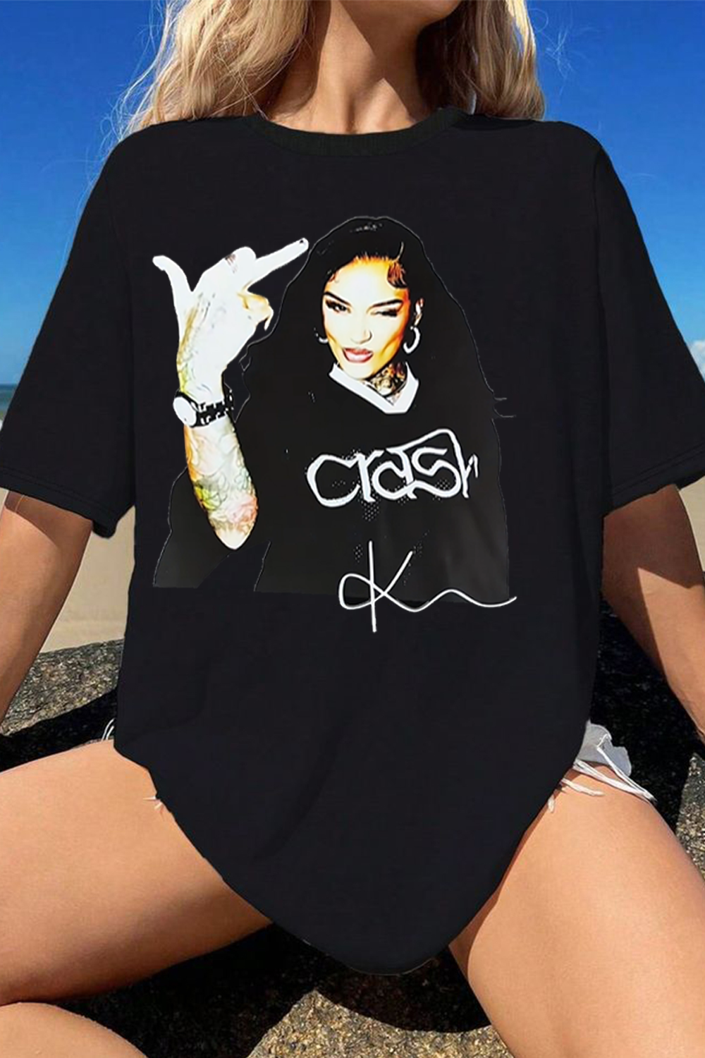 Kehlani Crash Hip‑Hop Portrait Fan T‑Shirt