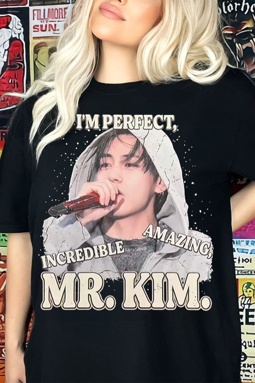 Kpop BTS V Stage Portrait Short Sleeve T-Shirt