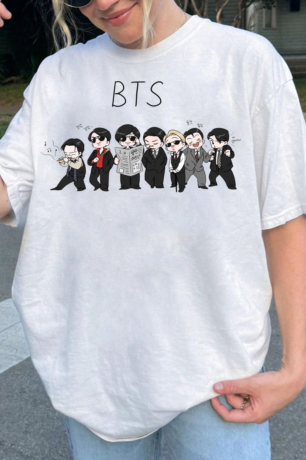 BTS Cartoon Style T-Shirt