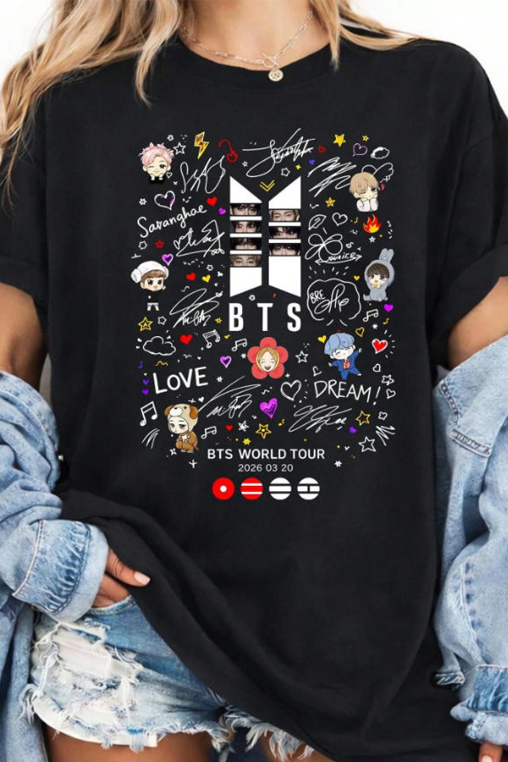 BTS Floral Minimalist T-Shirt