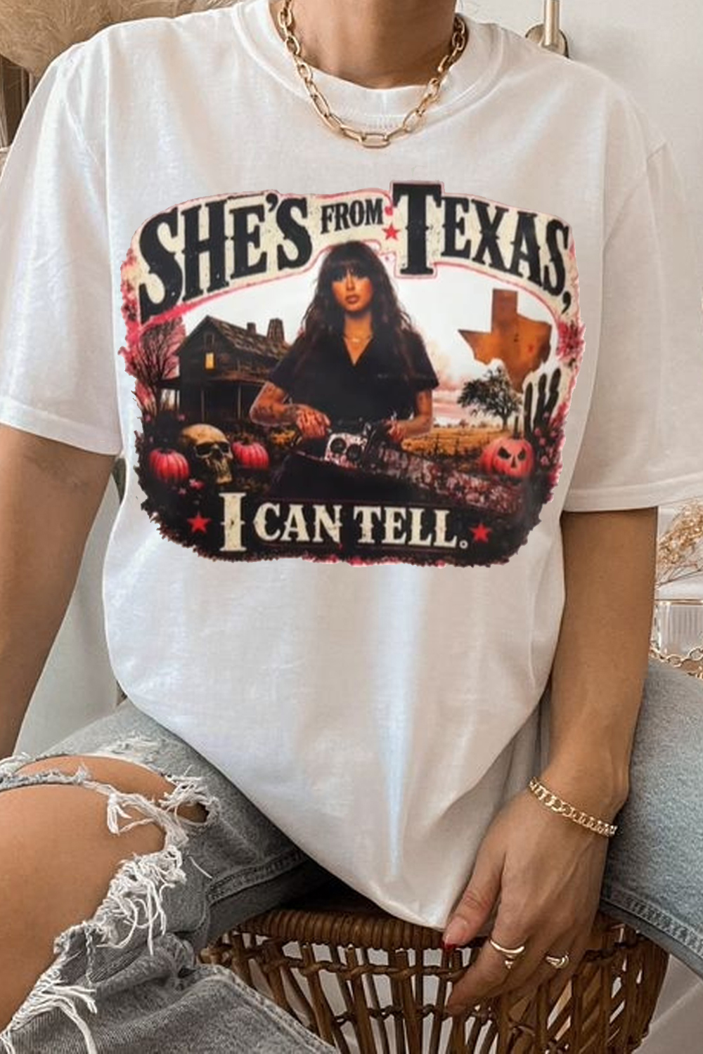 She's from Texas Halloween Shirt