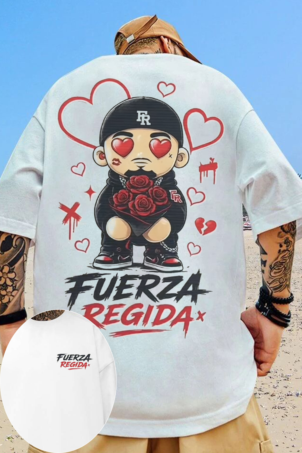 Fuerza Regida Rose Heart Tee