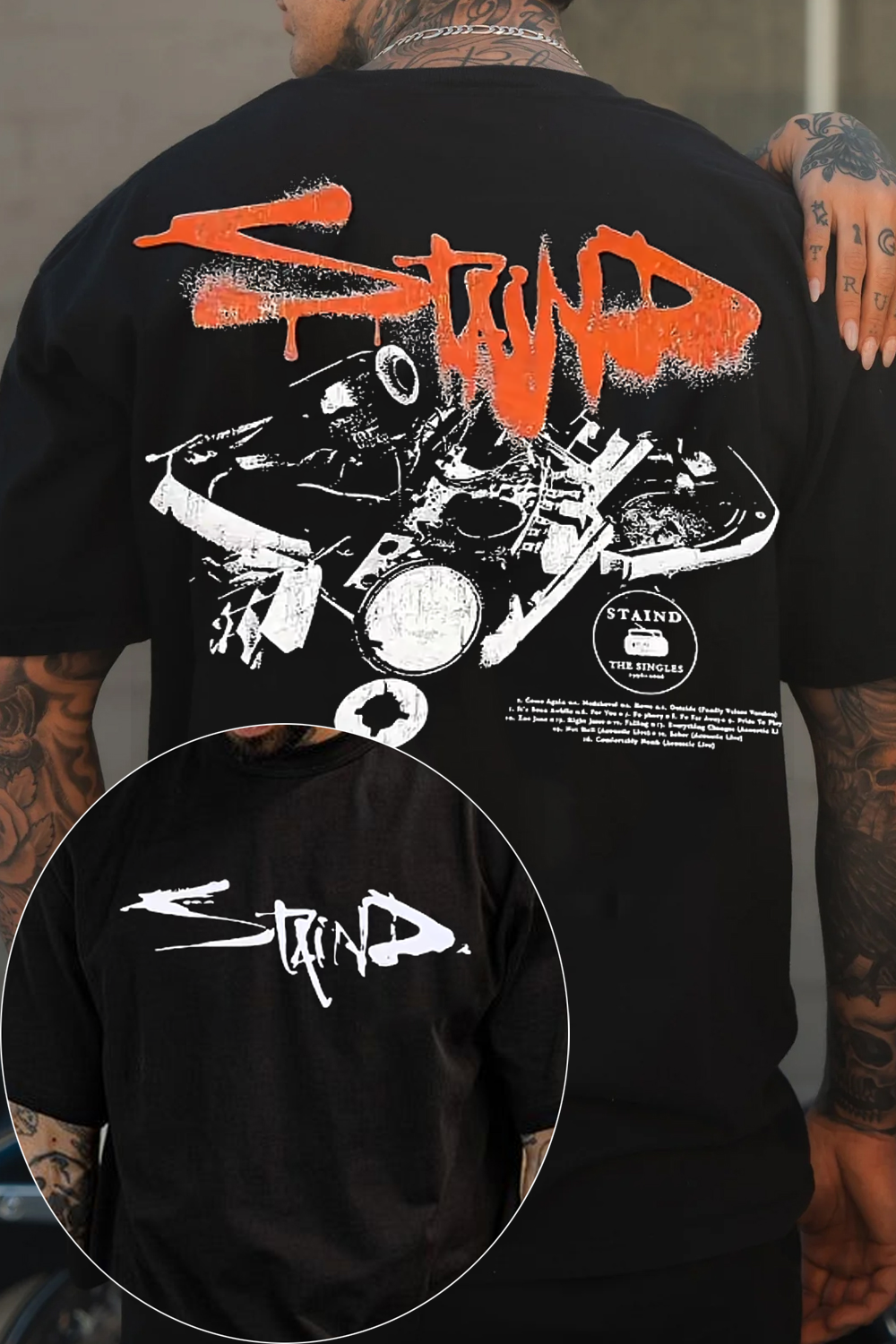 Retro Rock Band Staind T‑Shirt