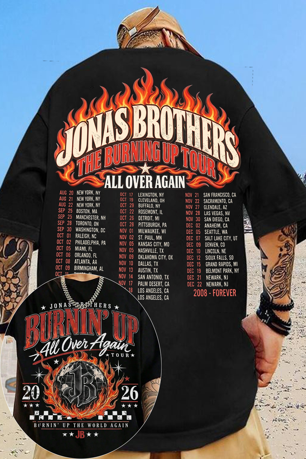 Jonas Brothers Burning Up Tour T-Shirt