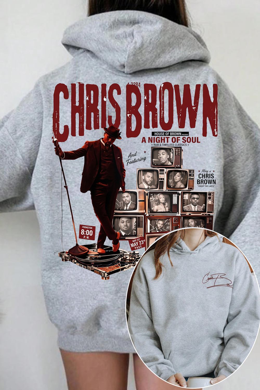 Team Breezy🔥“ Brown” Album Hoodie