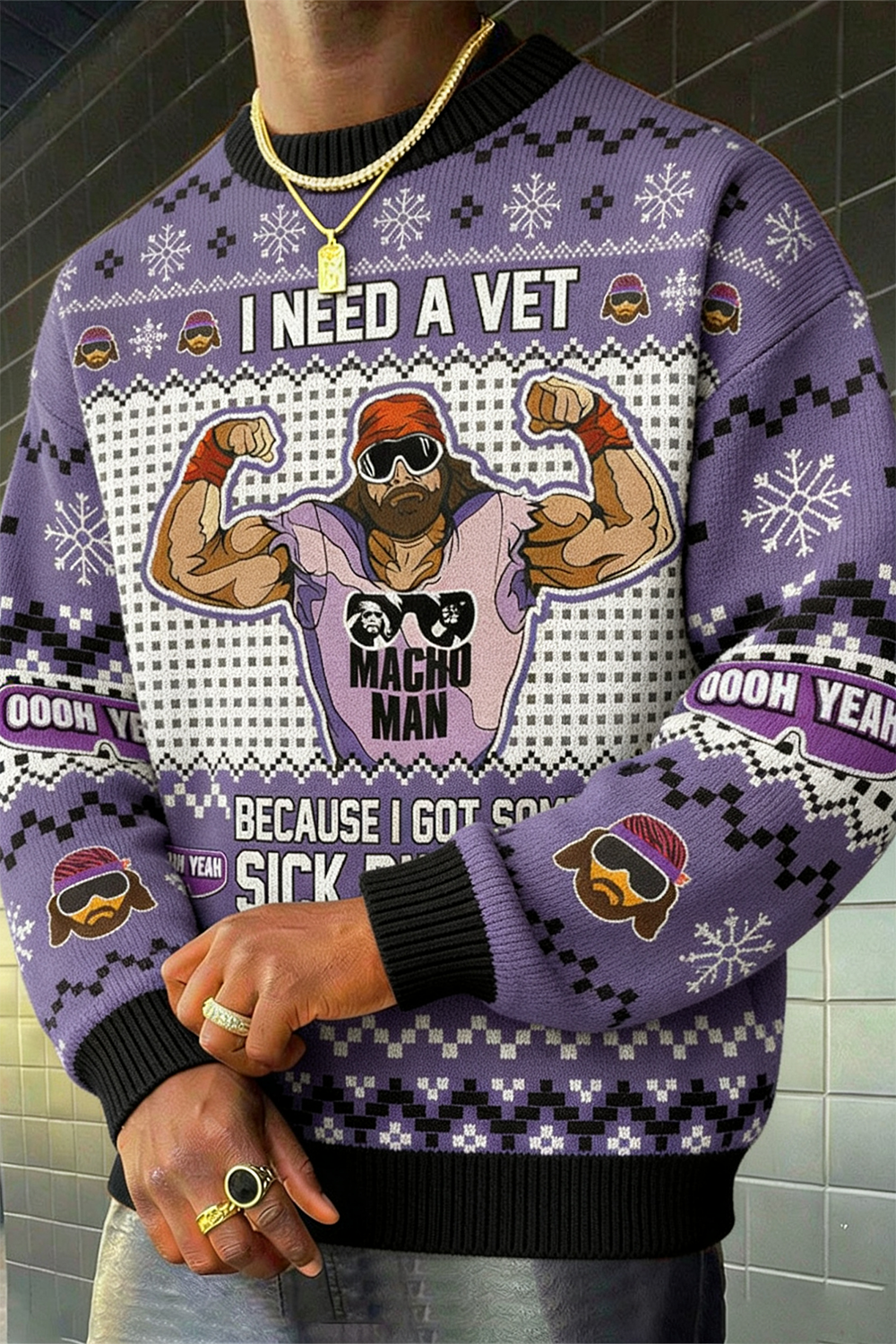Macho Man Christmas Sweatshirt