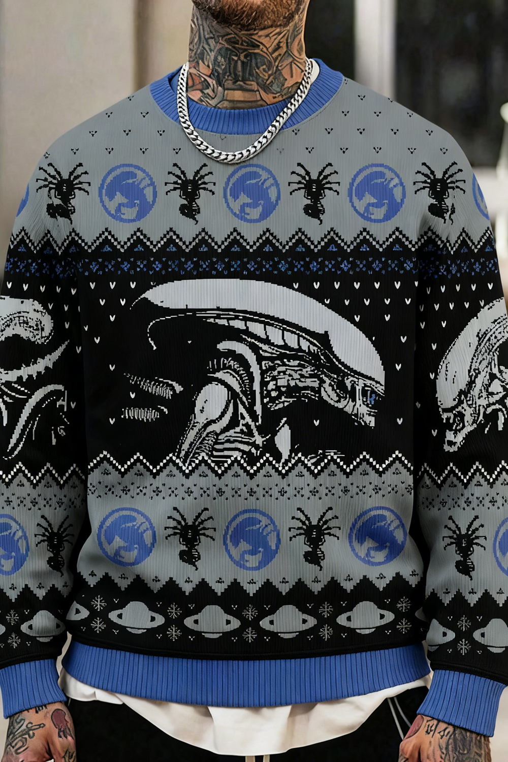 Christmas Alien Xenomorph Ugly Sweatshirt