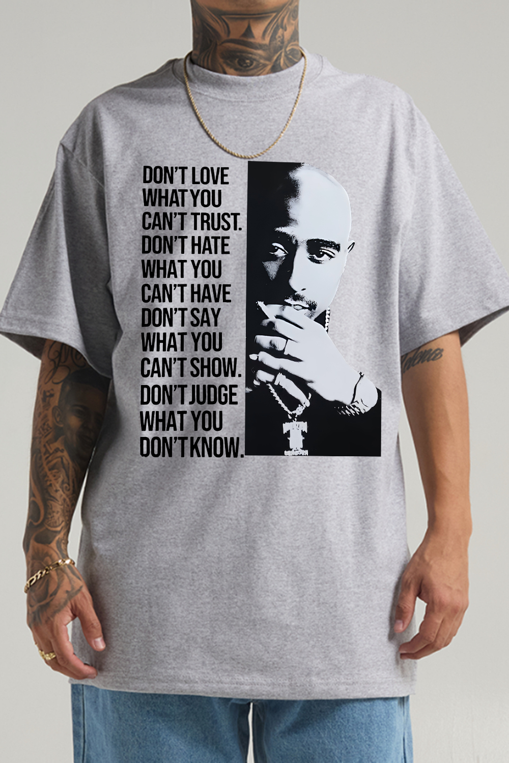 Tupac Portrait Tee For Men
