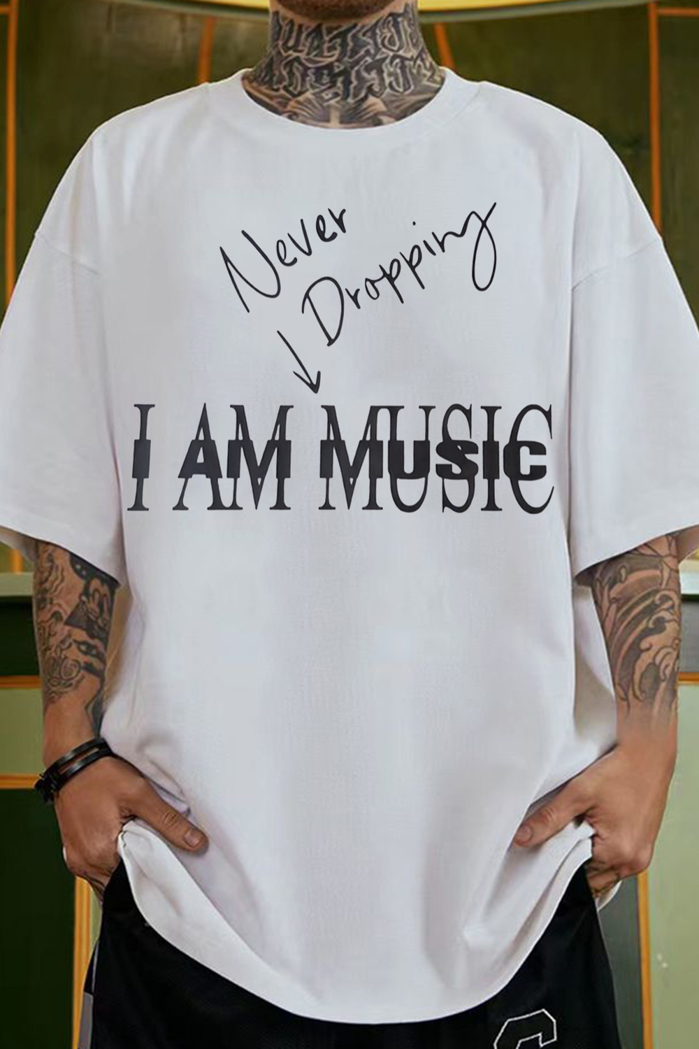 Never Dropping I Am Music men TEE