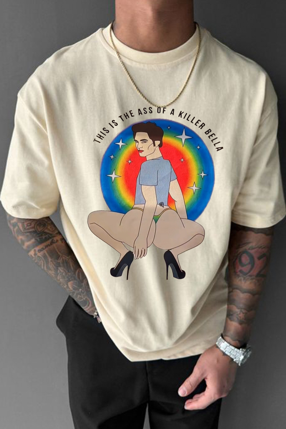 This is the ass of a killer Bella TEE