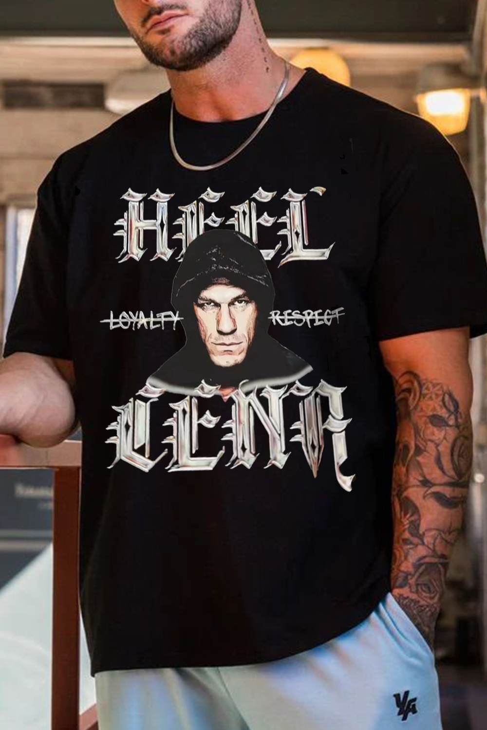 Personalized star print short-sleeved T-shirt