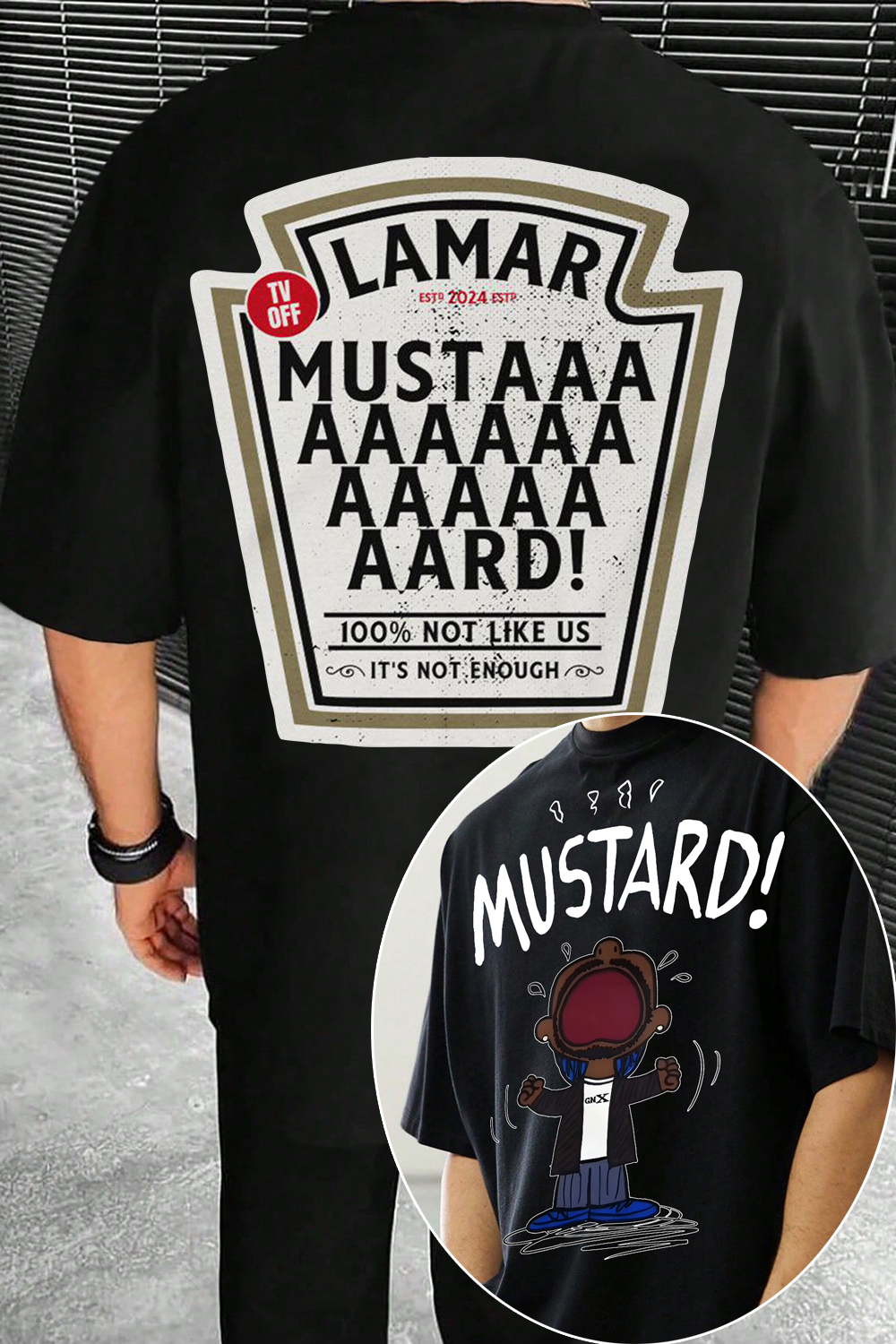 Kendrick Lamar GNX Mustard 2 Sides Tee For Men