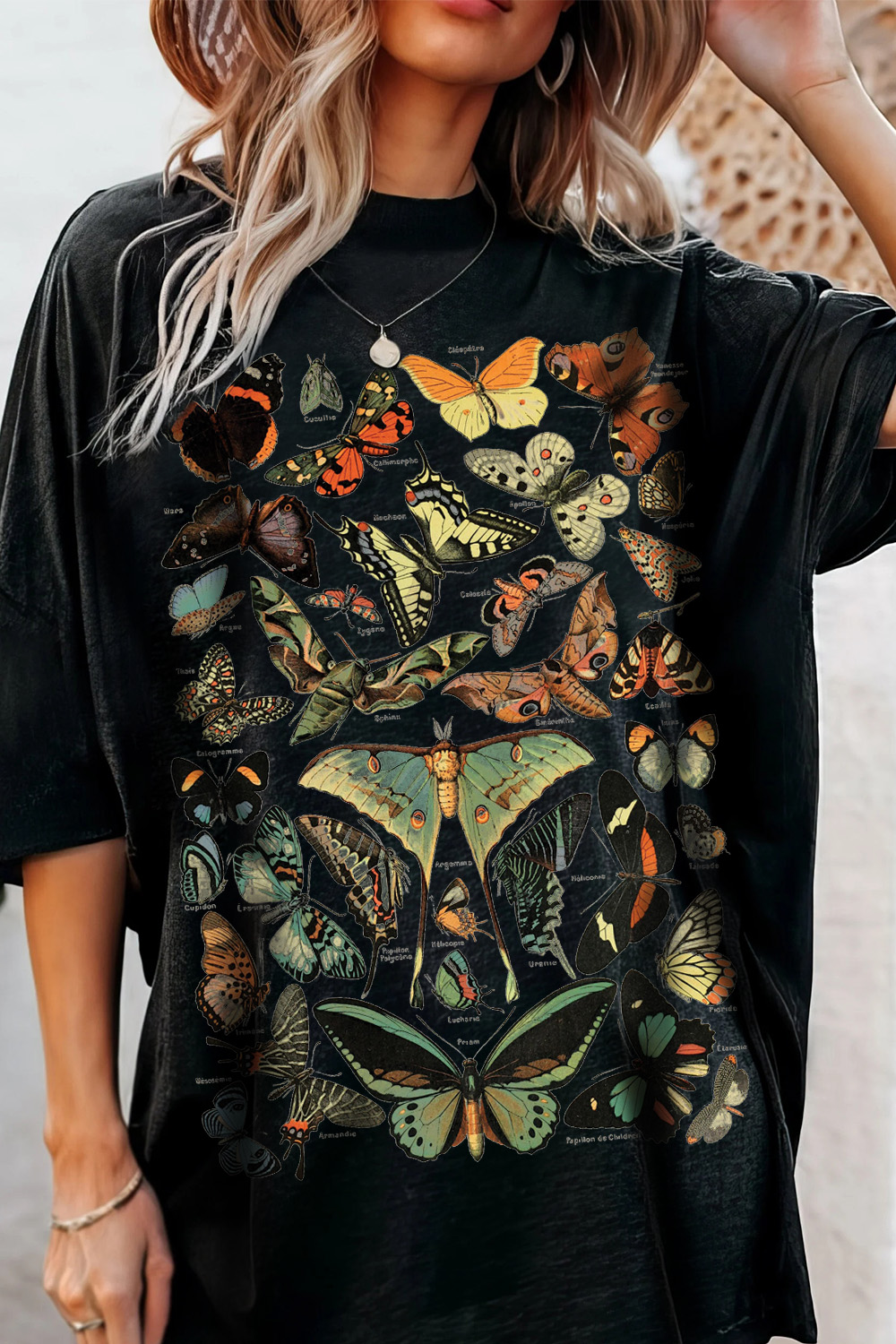 Vintage Butterfly & Moth Tee For Women