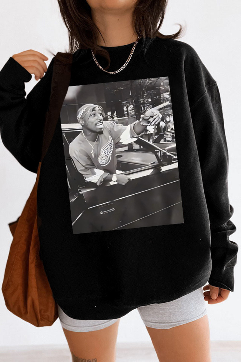 Tupac Shakur Graphic Sweatshirt For Women