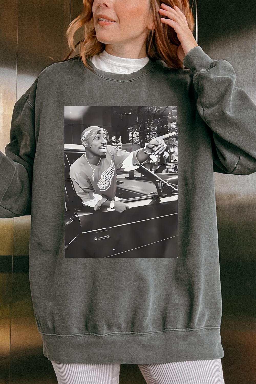 Tupac Shakur Graphic Sweatshirt For Women