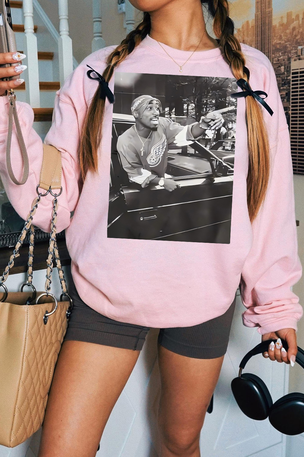 Tupac Shakur Graphic Sweatshirt For Women