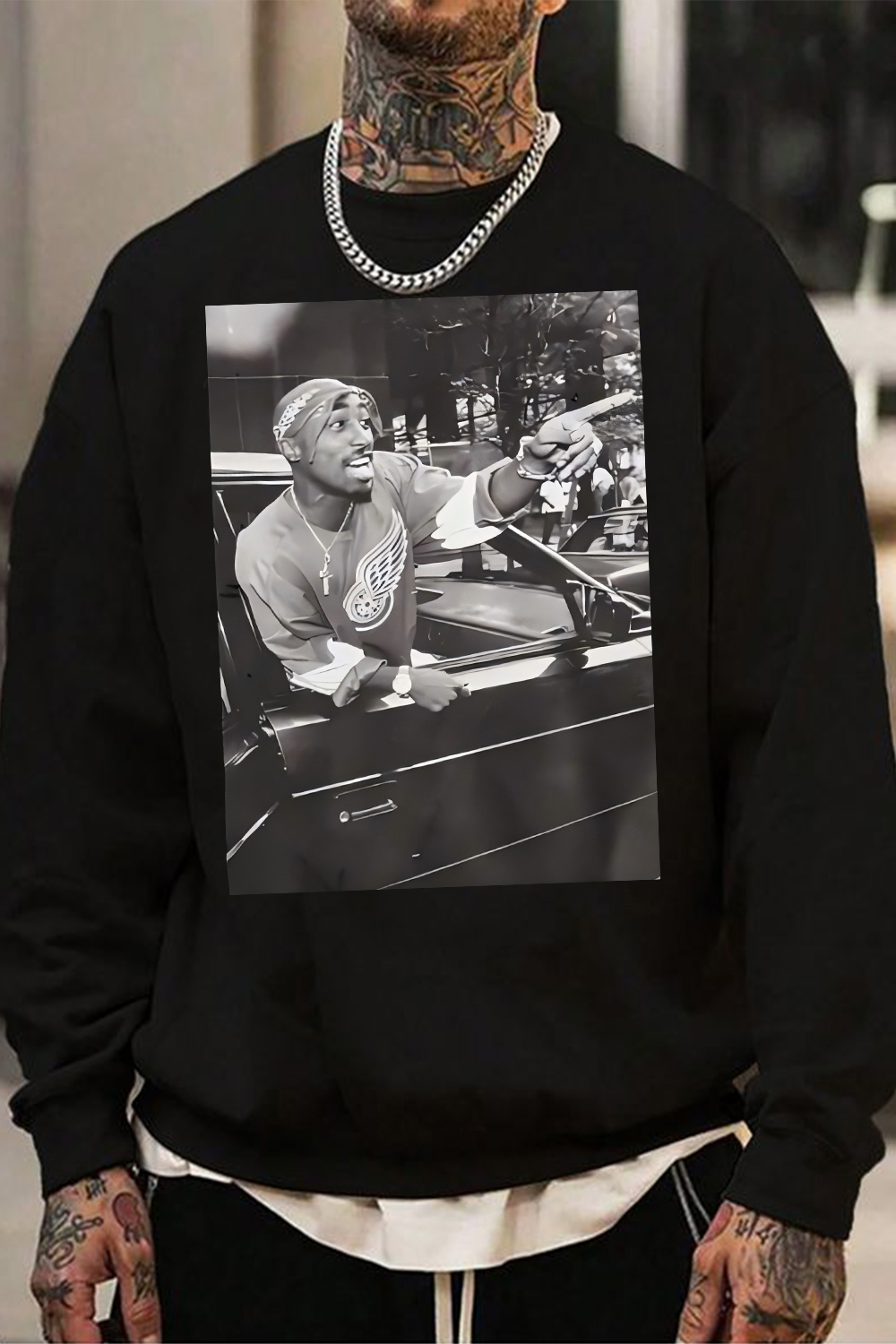 Tupac Shakur Graphic Sweatshirt For Men
