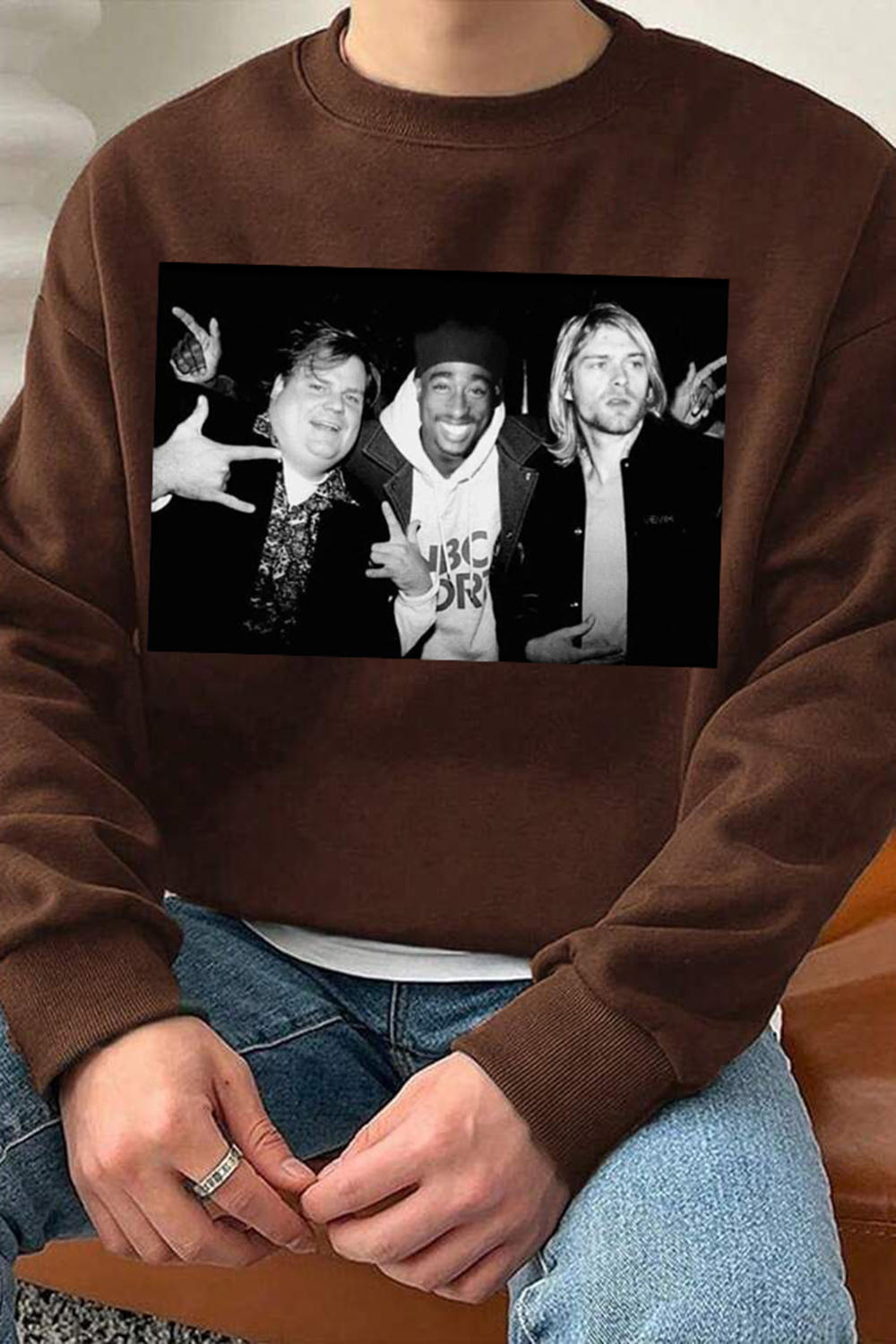 Legend Chris Farley 2Pac Shakur and Kurt Cobain Sweatshirt For Men