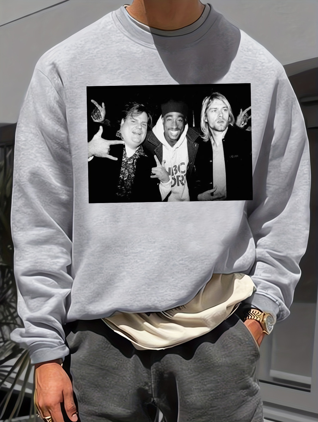 Legend Chris Farley 2Pac Shakur and Kurt Cobain Sweatshirt For Men