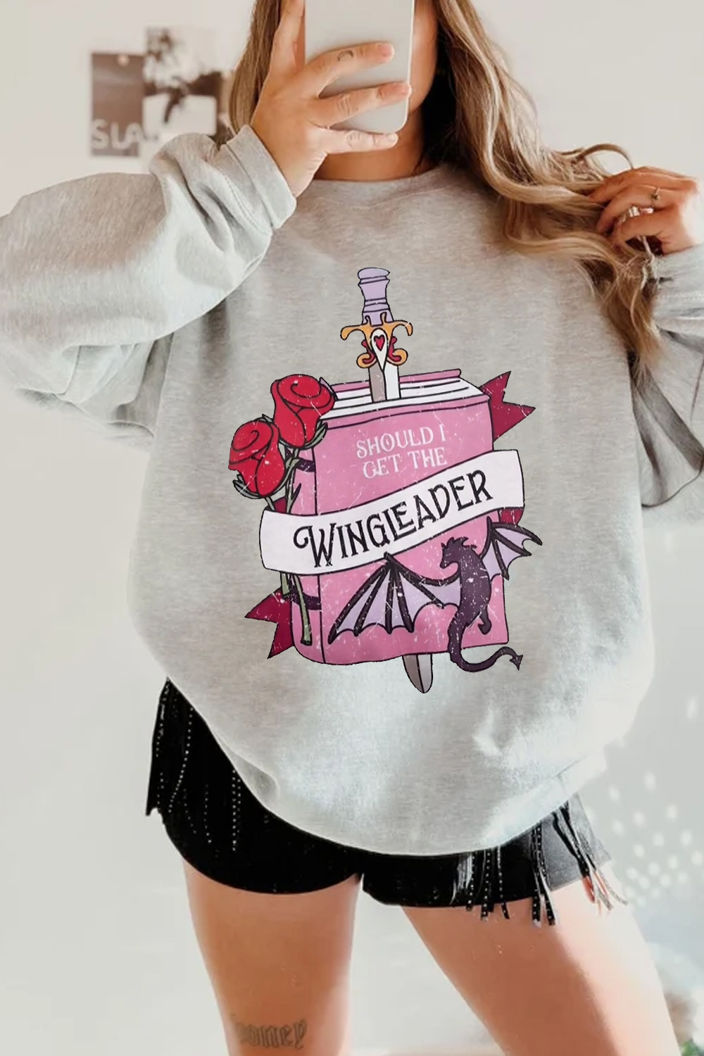 fourthwing print sweatshirt