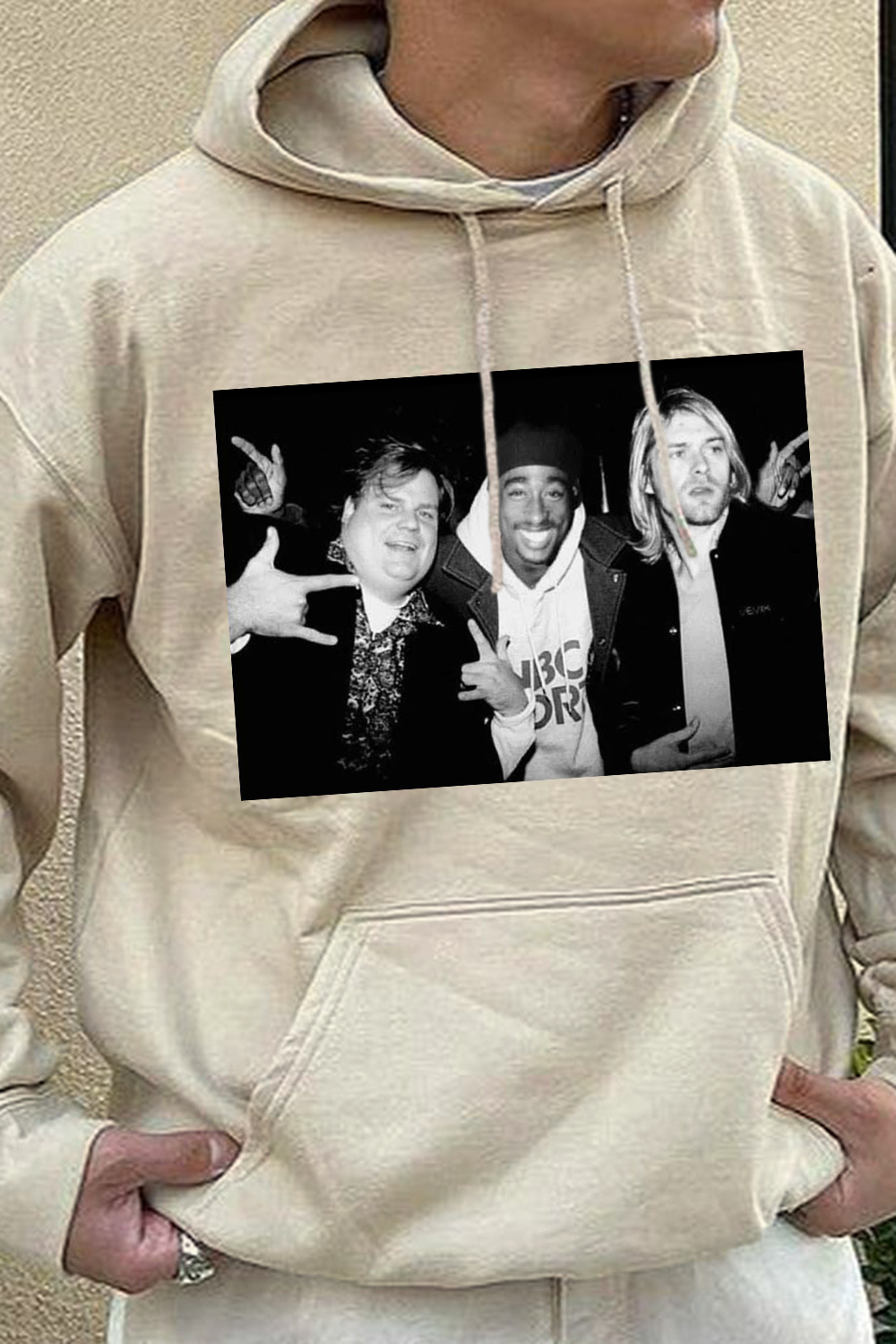 Legend Chris Farley 2Pac Shakur and Kurt Cobain Hoodie For Men