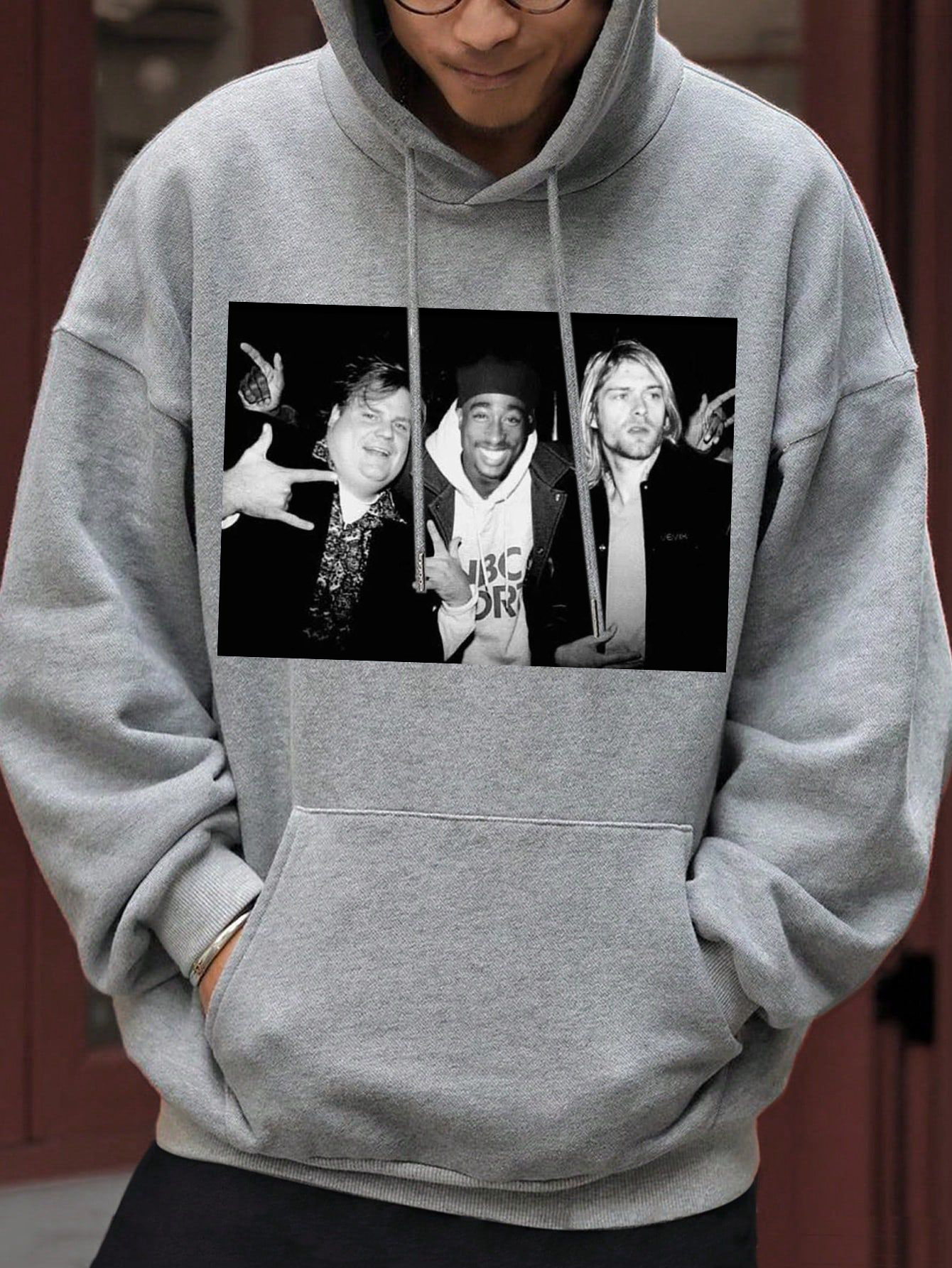 Legend Chris Farley 2Pac Shakur and Kurt Cobain Hoodie For Men