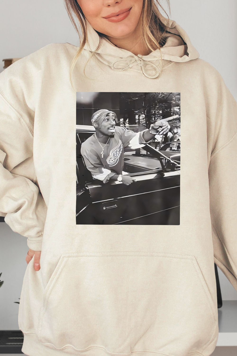 Tupac Shakur Graphic Hoodie For Women