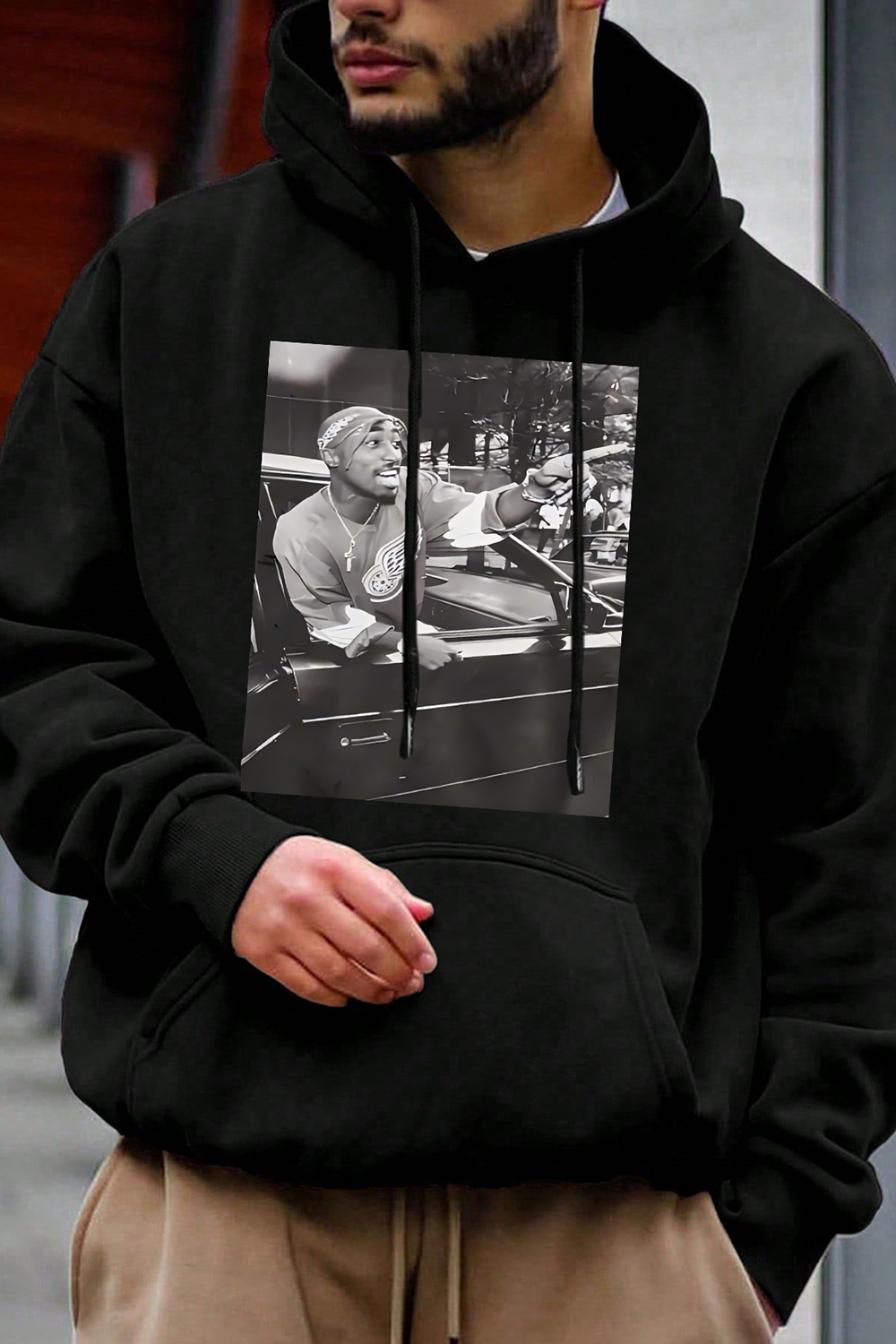 Tupac Shakur Graphic Hoodie For Men