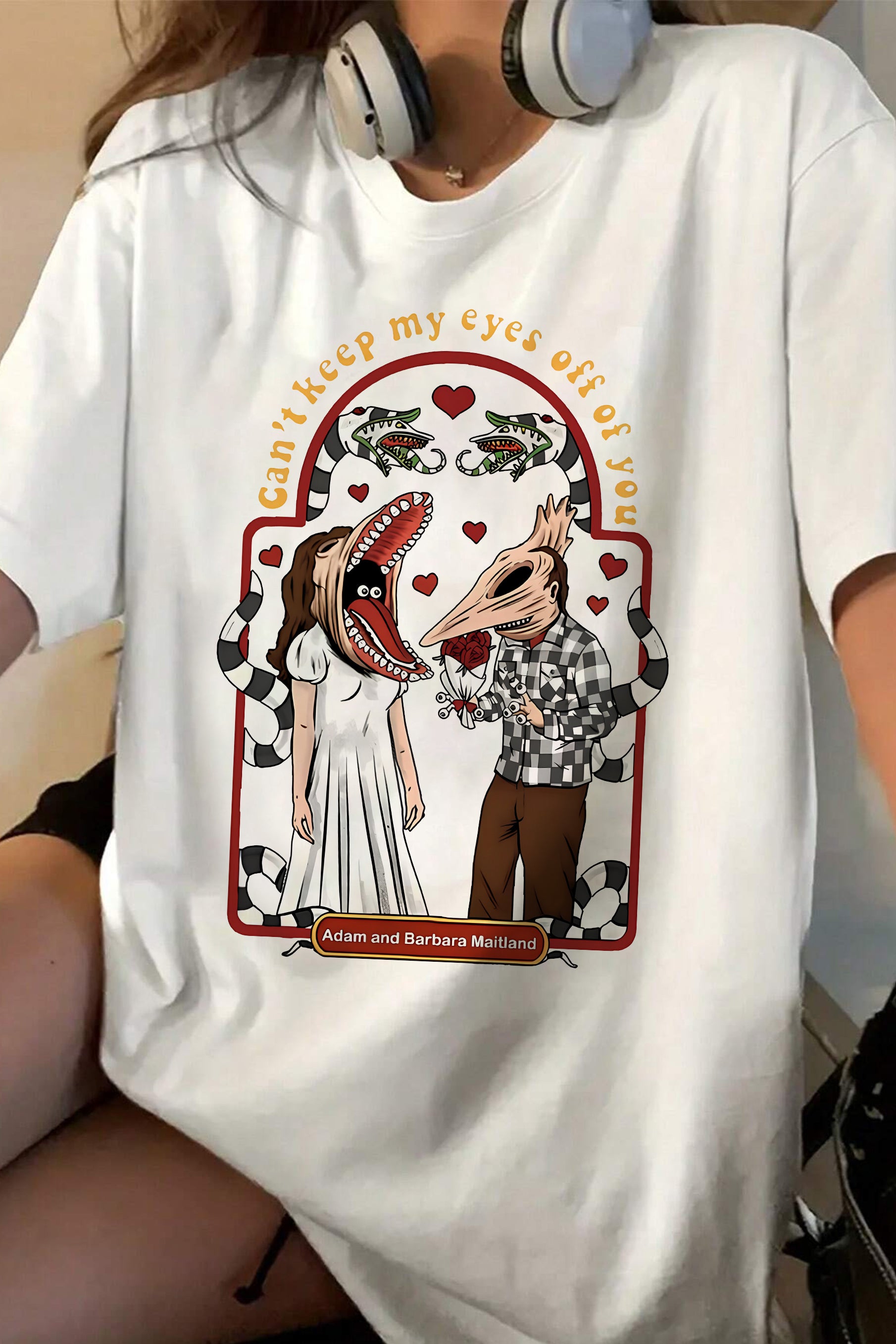 Beetleju!ce Movie Characters Valentine Day Tee For Women