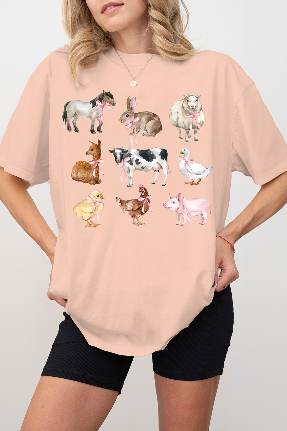 Coquette Farm Animals Tee For Women