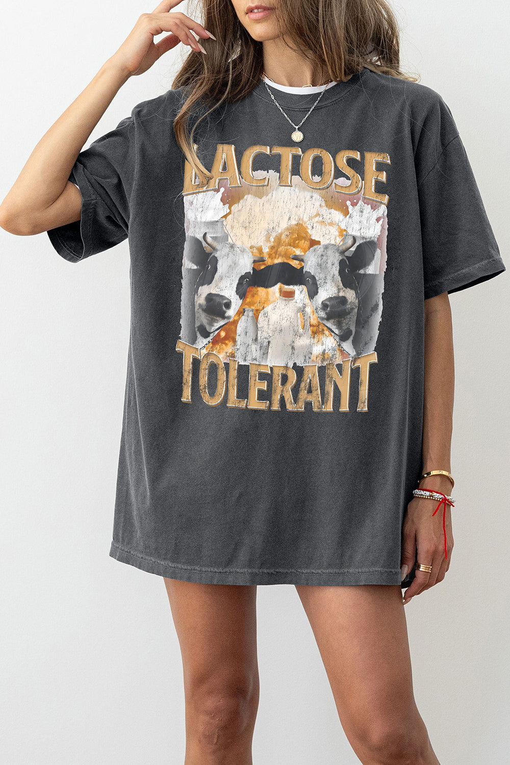 Lactose Tolerant Vintage Graphic Tee For Women