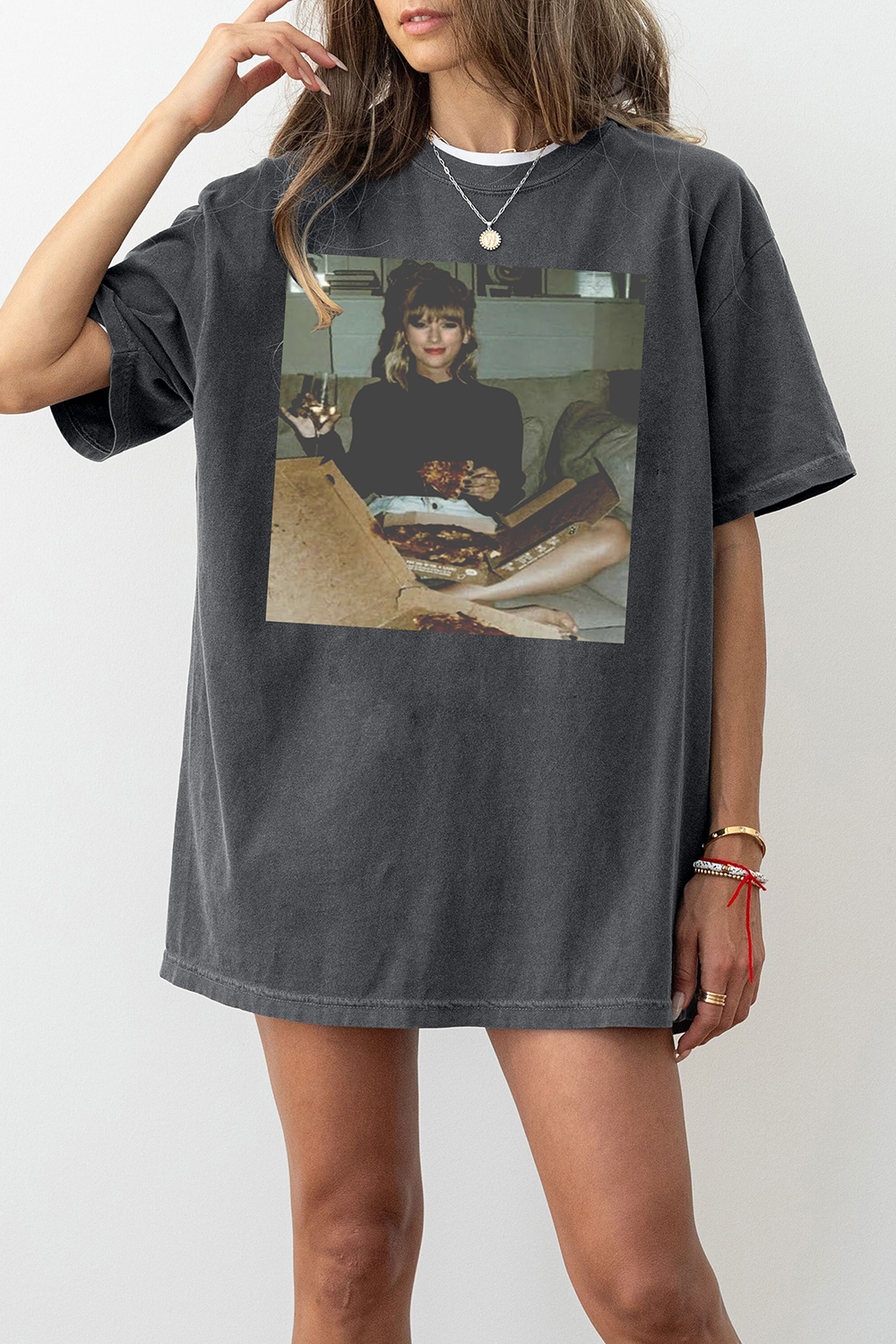 Perfectly Wine And Pizza Tee For Women